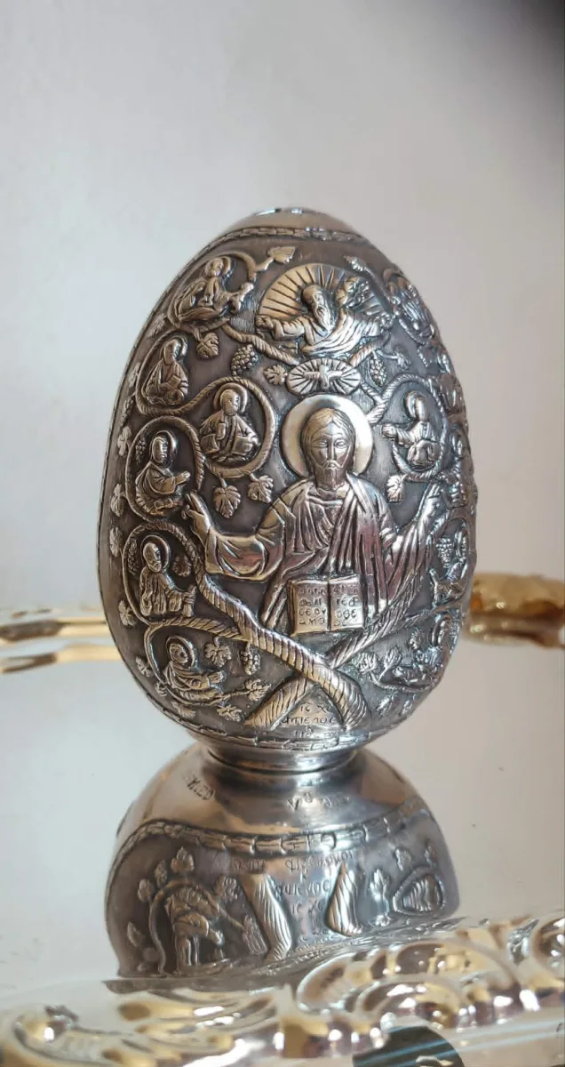 Exquisite Rare 999 Silver Masterpiece from Beautiful Mountains of Greece Orthodox Christ Antique