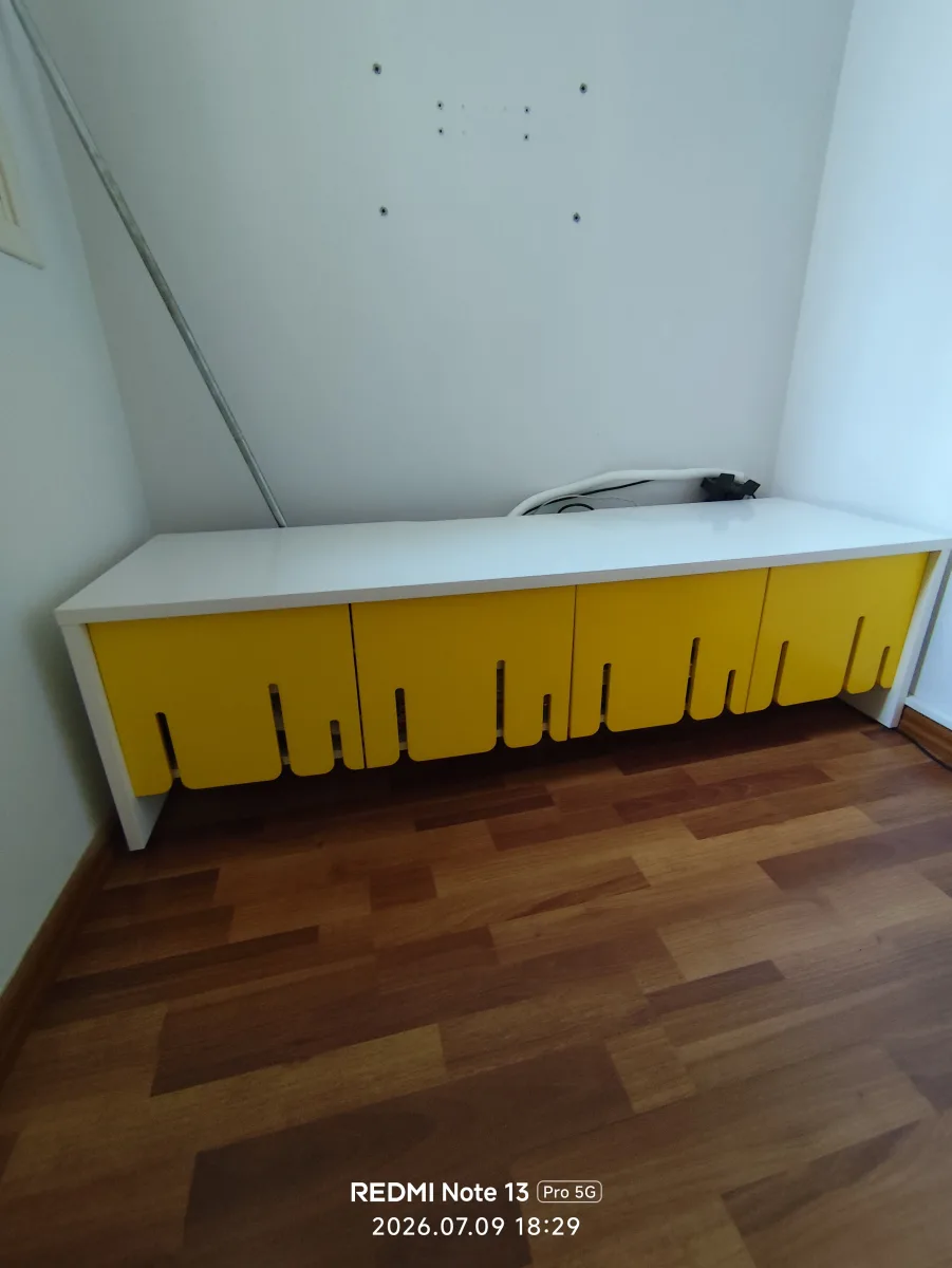 White TV furniture ikea/ sideboard with storage spaces